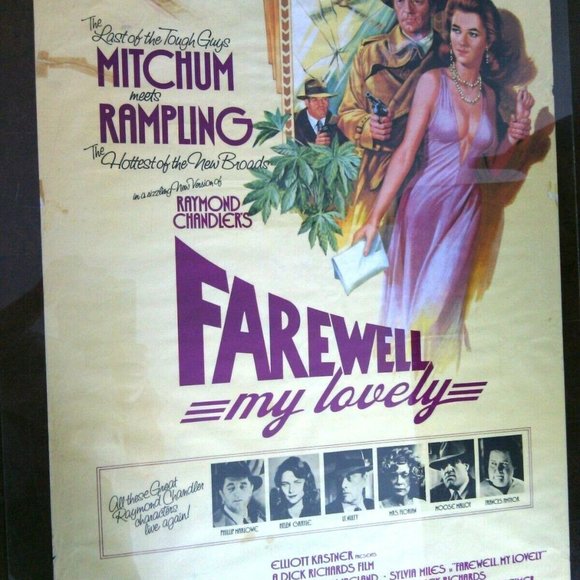 Vintage Poster Farewell My Lovely Original Film Wall Movie Robert Mitcham Poster - Picture 11 of 16